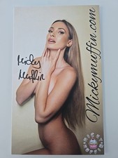 MICKY MUFFIN A5 Autogrammkarte Autograph Signiert Signed Original Erotik Model