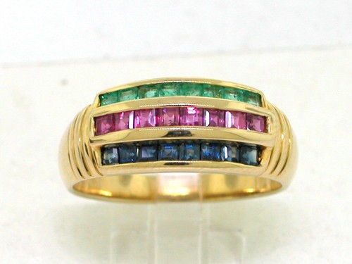 Farbstein ring 750 gelbgold - farbstein,