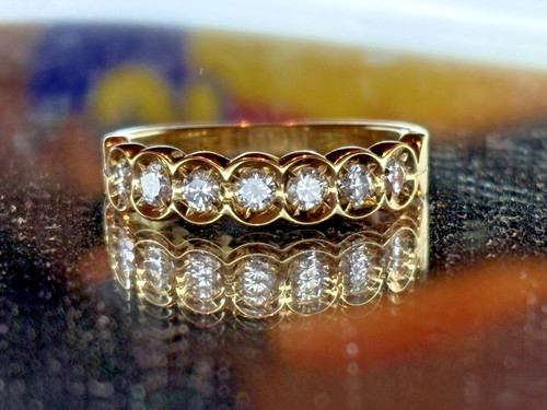 Karat gold ring - gold, 0,5