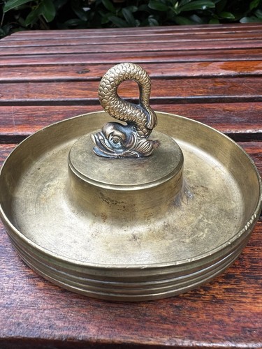 Schale mit fisch bronze oder - bronze,
