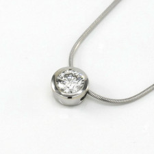 CHRIST Collier Anhänger Solitär + Kette 585/- 14k Weißgold Brillant ca. 0,60ct.