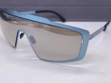 Ic Berlin Sonnenbrille Herren grau blau gekrümmt MB Shield Mercedes Benz