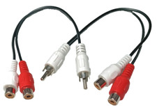 2 Stück kurz Cinch RCA