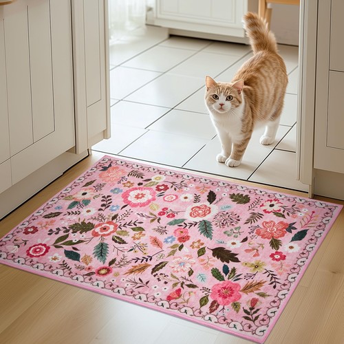 Fussmatte innen blumenmuster - fussmatte,