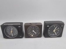 Konvolut 3 Stück Braun Quartz Wecker Defekt