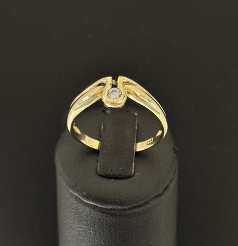 Goldring mit zirkonia - zirkonia, gold