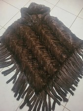 Nerzponcho Mit Fransen  Und