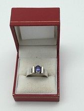 Ring Silber Blaue Stein