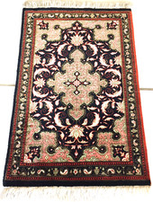 Perserteppich Qom Seide Meisterstück Handgeknüpfte Orient Teppich Ghom Rosa