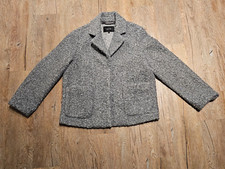 Krimmer Jacke von OPUS in Grau * Gr. 40 * boucle * kastig