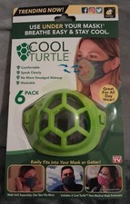 COOLE SCHILDKRÖTE 3D GESICHTSMASKE HALTERUNG 6ER PACK WIEDERVERWENDBAR UNTER GESICHTSMASKE X2
