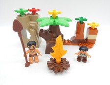 LEGO Duplo Steinzeit Figuren Felsen Feuer Blumen