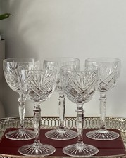 5 Stück Seltene Weingläser/ Römer Kristallglas von Wittwer, Serie „Venezia“