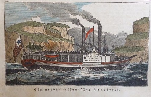 Kolorierter holzstich ein - holzstich,