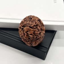 Asiatika - geschnitzte Walnuss Hediao-Nuss • Antik I Vintage • China Chinesisch