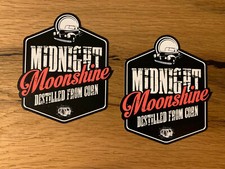2x Moonshine Aufkleber Sticker