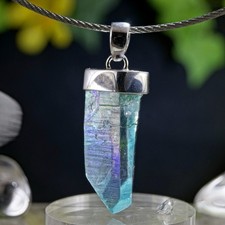 Aqua Aura Anhänger Silber 925