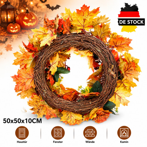 Künstlicher türkranz herbst - künstlicher,