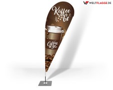 Kaffee to Go Beachflag -