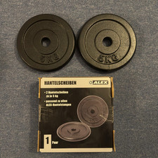 Hantelscheiben Gusseisen 2 x 5 Kg 30mm Gewichtscheiben Hantelgewicht Gewichte