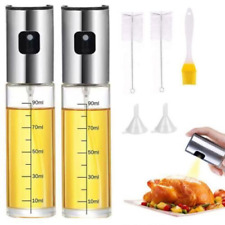 2x Öl Sprayer Zerstäuber Ölspender Bürste Trichter Cooking Spray Glas Ölsprüher
