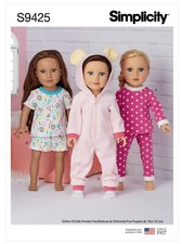 Simplicity 9425 Puppenkleidung