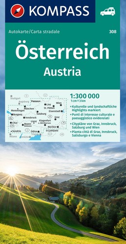 Kompass autokarte österreich - kompass,