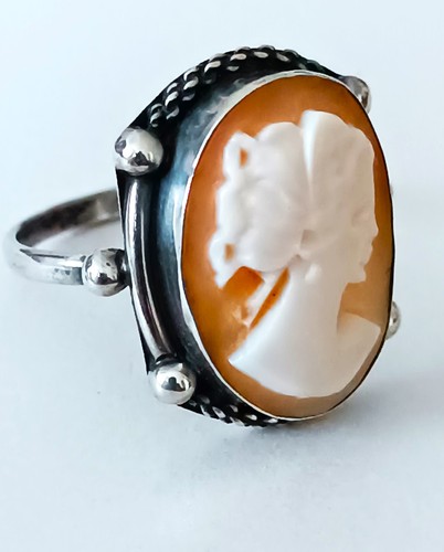 Ring silber gemme kamee - gemme,