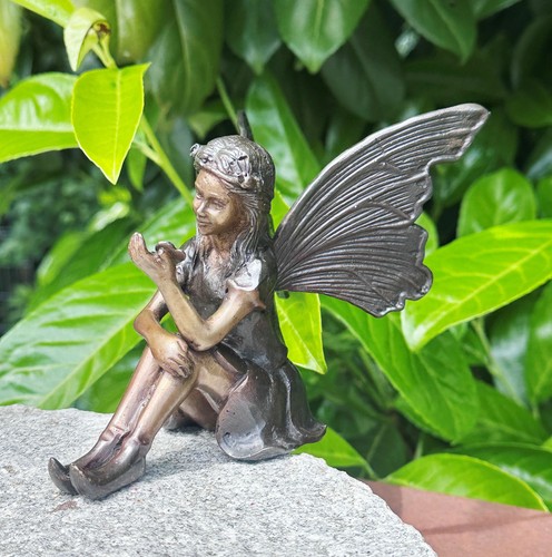 Bronzefigur elfe mit - bronzefigur,