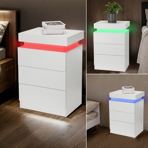 Nachttisch rgb led hochglanz - nachttisch,
