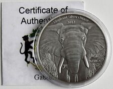 Gabun 1000 Francs 2012,  Elefant, 1 Oz Silber