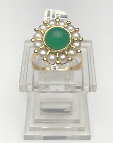 Ring 750 gold - ring, chrysopras