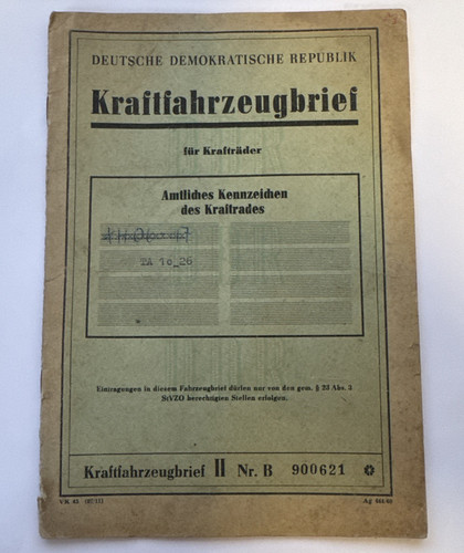 Kfz brief kraftfahrzeugbrief - kfz,