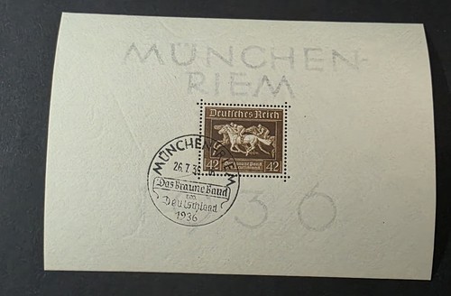 Deutsches reich 1936 block - deutsches,