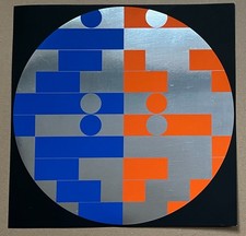 Karl Gerstner Original Siebdruck auf Aluminium Blech um 1970 - Op-Art