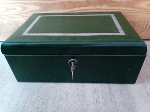 Alte geldkassette aus blech - alte,