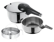WMF Perfect Premium One Pot Schnellkochtopf-Set mit Dampfgareinsatz, 22 cm, 4,5