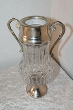 Große antike Vase Amphore Bodenvase versilbert 