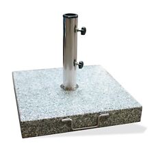 Sonnenschirmständer Schirmständer eckig 45 cm Granit grau 40 kg Gartenschirm