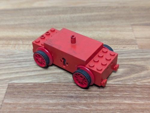 Lego red train engine - red,