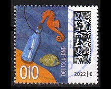 Bund BRD Welt der Briefe  10 ct 010 Fehldruck Flaschenpost - Mi. 3723 gestempelt