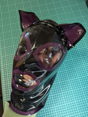 Latex maske cat mit - latex,