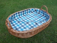 Serviertablett Tablett  aus Weide mit Innenfutter