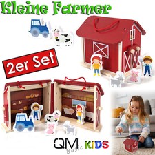 Holz BAUERNHOF 14-teilig Farmerset für Kinder ab 2 Jahre bunt Holzspielzeug