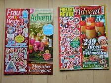 2 Hefte Frau von Heute/Freizeit Revue Advent 2025 mit anhängenden Stickern