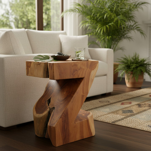 Beistelltisch teak wurzelholz - beistelltisch,