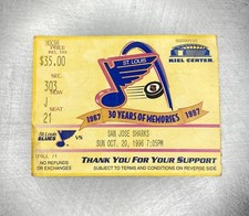NHL Ticket 10/20/1996 St
