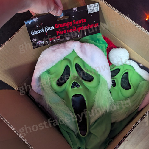 Ghost face grumpy santa maske - ghost,