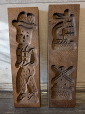 2 alte Backform Holzform  Spekulatius Lebkuchen  Handarbeit*Vintage*Retro*Antik