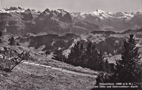 Postkarte stanserhorn mit - stanserhorn,